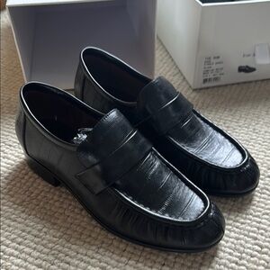 Black loafers